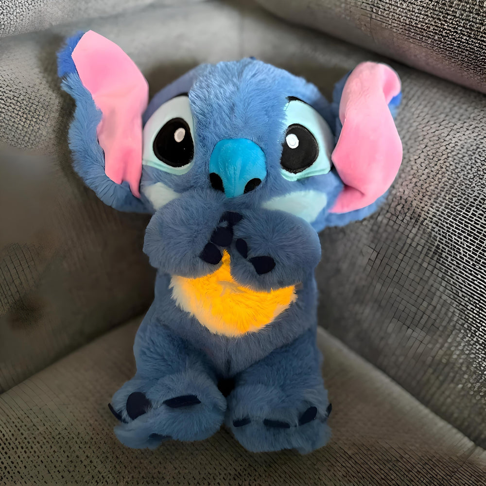 Zachte Cuddle Stitch otter knuffel; perfecte slaaphulp en rustgevend babyspeelgoed met comfortabele ademhalingsbeweging.
