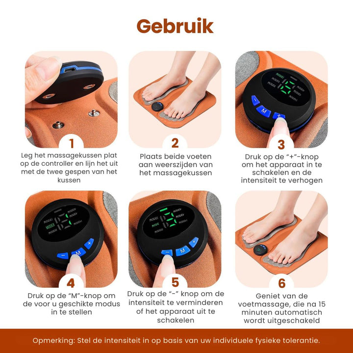 Het NeuroFlow 3D voetstimulator systeem, ontworpen voor optimale pijnverlichting bij zenuwpijn.