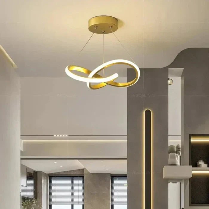 Dimbaar WaveGlow LED plafondlicht met golvende vorm, energiezuinig en perfect voor sfeervolle verlichting.