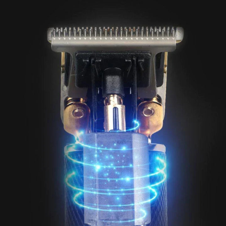 Close-up van de EdgeMaster precisie tondeuse; scherpe snijbladen voor perfecte haarstyling.