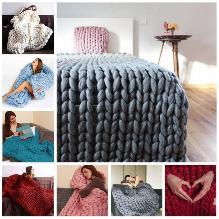 Zelfgemaakt winterkleed: deze DIY kit biedt alles voor een warm en persoonlijk deken van wol/acryl.