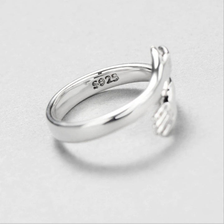 Dames verstelbare knuffelring van sterling zilver, perfect voor liefde en vriendschap.
