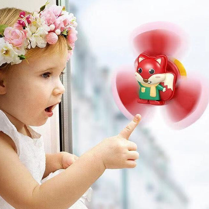 Fijne motoriek speelgoed: set van 3 draaibare spinners voor baby's en peuters, met zuignap.