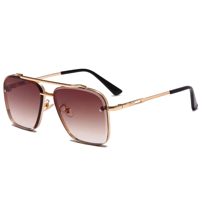 Stijlvolle piloten zonnebril voor heren met gradiënt glazen, perfect als trendy mode accessoire.