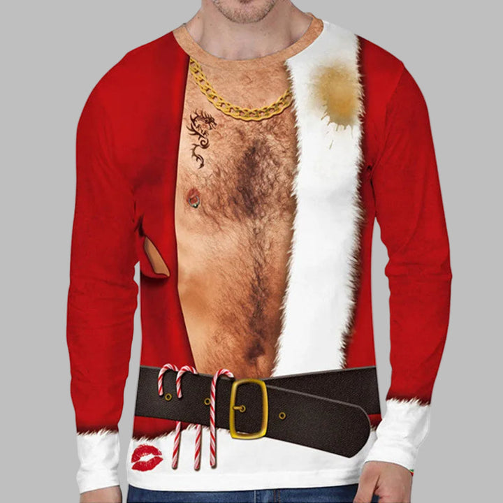 Gezellige uniseks kersttrui met humoristische print; perfecte wintermode en feestoutfit voor elke kerstborrel.