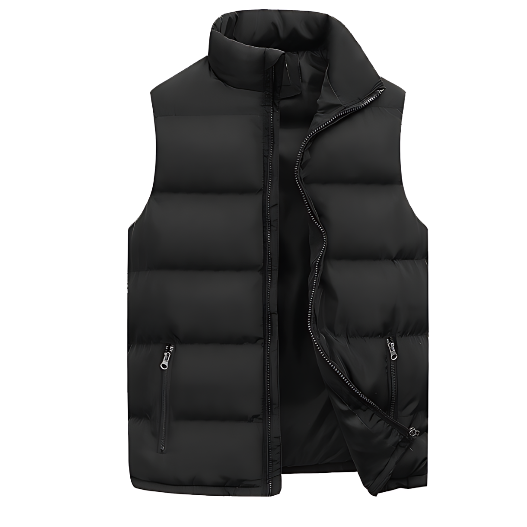 Comfortabele heren bodywarmer, een veelzijdige mouwloze jas. Stijlvolle herenmode voor warmte en gemak.