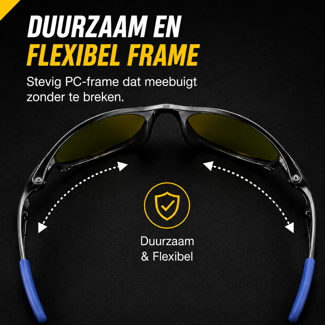 Lichtgewicht metalen heren zonnebril, perfect voor actieve mannen. Volledige UV400 bescherming.