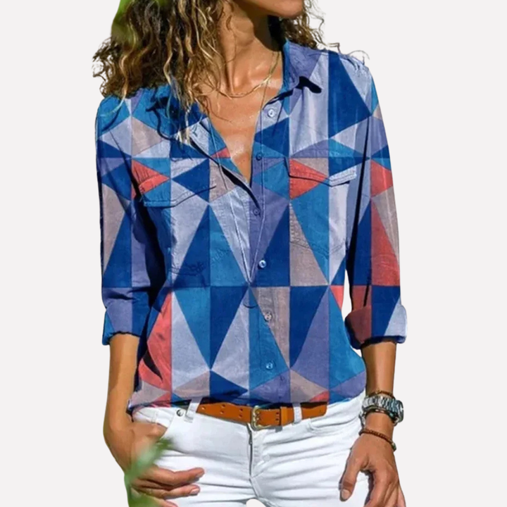 Casual dames blouse met korte mouwen, comfortabel en ademend. Essentiële zomerblouse voor dames.