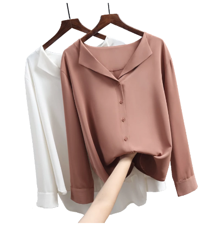 Dames elegante casual blouse voor lente/zomer, comfortabele pasvorm.