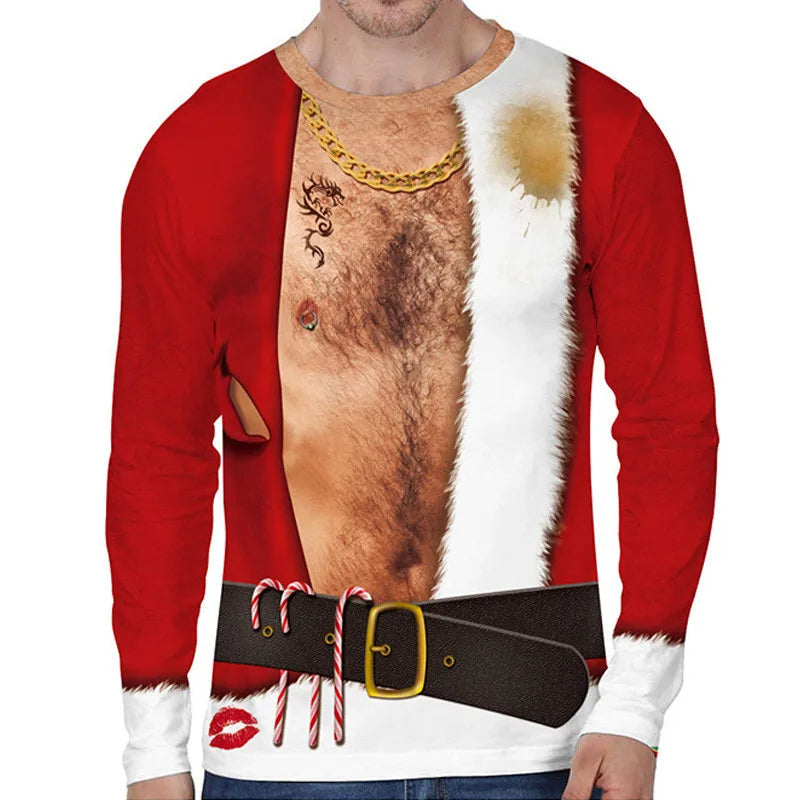 Levendige foute kersttrui voor heren, perfecte feestkleding voor de feestdagen. Voel de kerstsfeer!