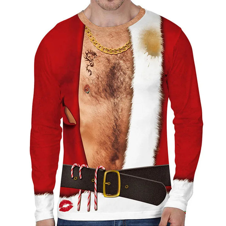 Levendige foute kersttrui voor heren, perfecte feestkleding voor de feestdagen. Voel de kerstsfeer!