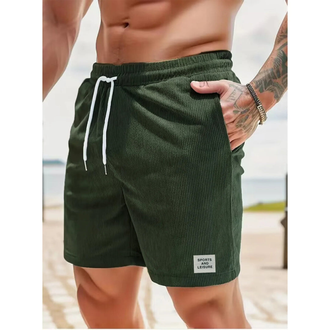 Stijlvolle Hoymans heren corduroy short met trekkoord, veelzijdig voor casual en zomerse outfits.