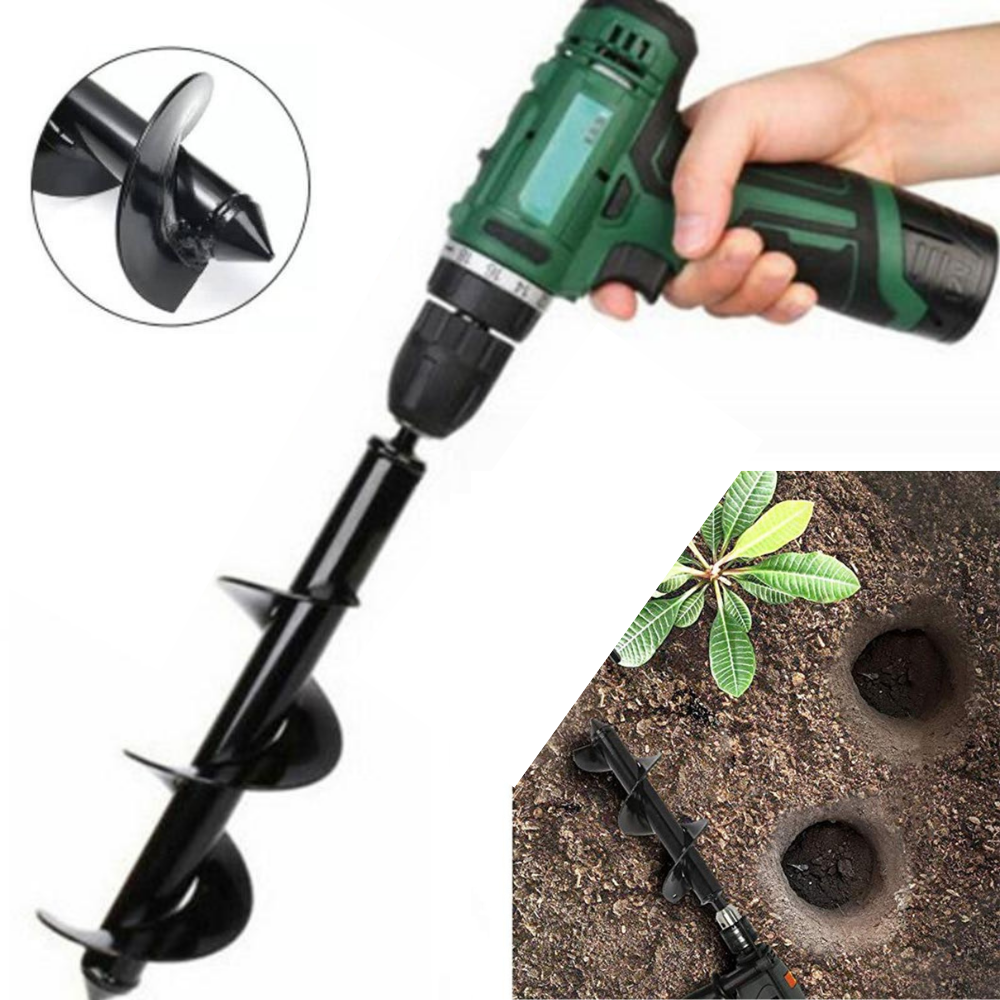 Grondboor voor boormachine, ideaal voor snel en efficiënt gaten boren bij het planten van bloemen en struiken in de tuin.