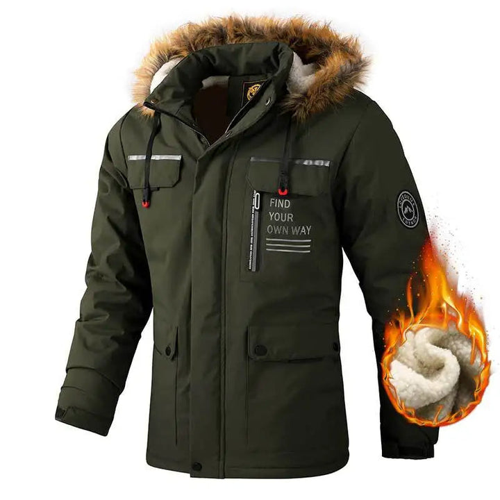 Casual heren winterjas parka, stijlvol en waterdicht. Comfortabele herenmode voor koud weer.