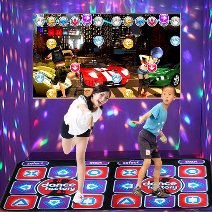 Antislip dubbele dansmat met afstandsbediening voor dynamische muziekspellen en fitness training.