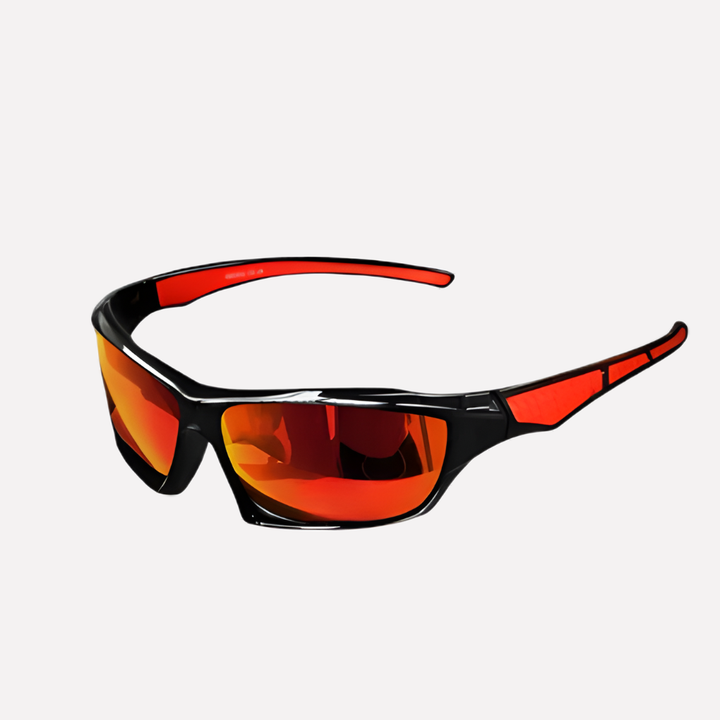 Unisex gepolariseerde sportzonnebril met UV400 bescherming, ideaal voor diverse outdoorsporten.