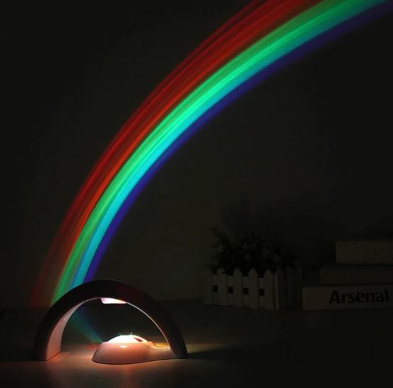 Sfeerlicht regenboog projector voor kinderen, creëert rustgevende sfeer in slaapkamer, perfect nachtlampje kinderkamer.