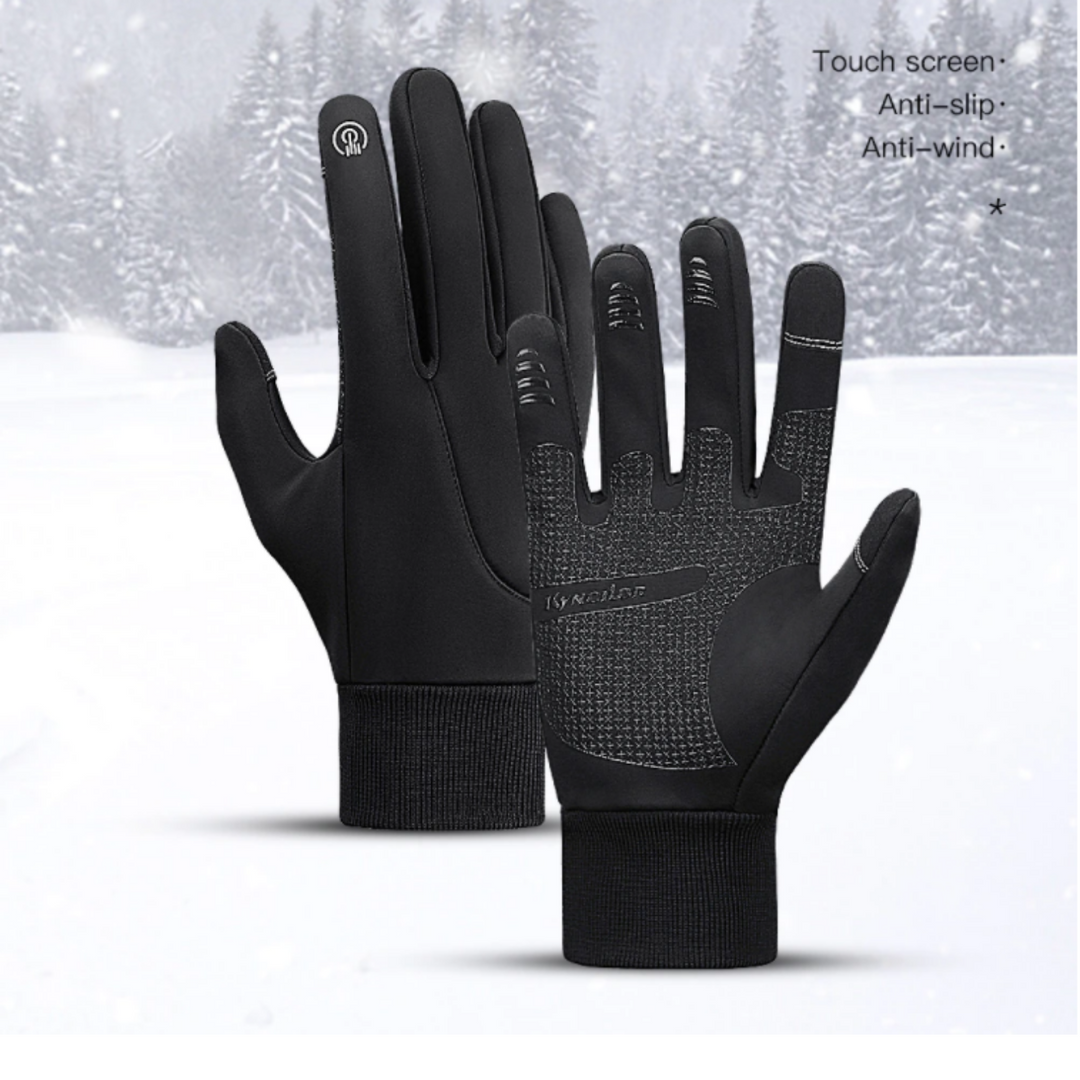 Warme, winddichte touch handschoenen (zwart) voor heren & dames. Ideaal voor smartphone gebruik in de winter.