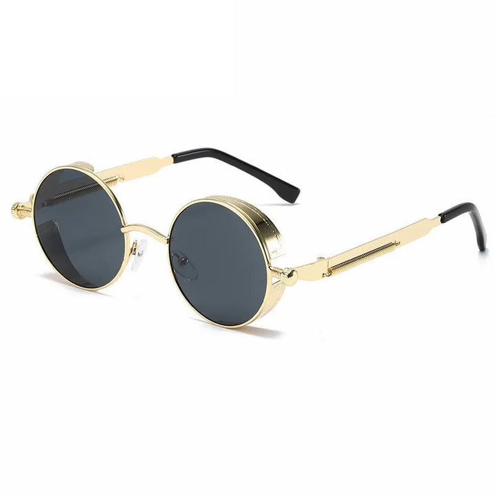 Tijdloze heren zonnebril met ronde glazen en UV400 bescherming. Retro eyewear accessoire, stijlvol en functioneel.
