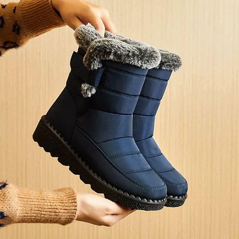 Waterdichte unisex winterschoenen met stevige antislip plateauzool voor optimale grip.