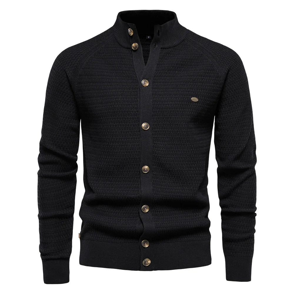 Comfortabel heren katoenen knoopvest, perfect voor casual winterdagen en heren mode.