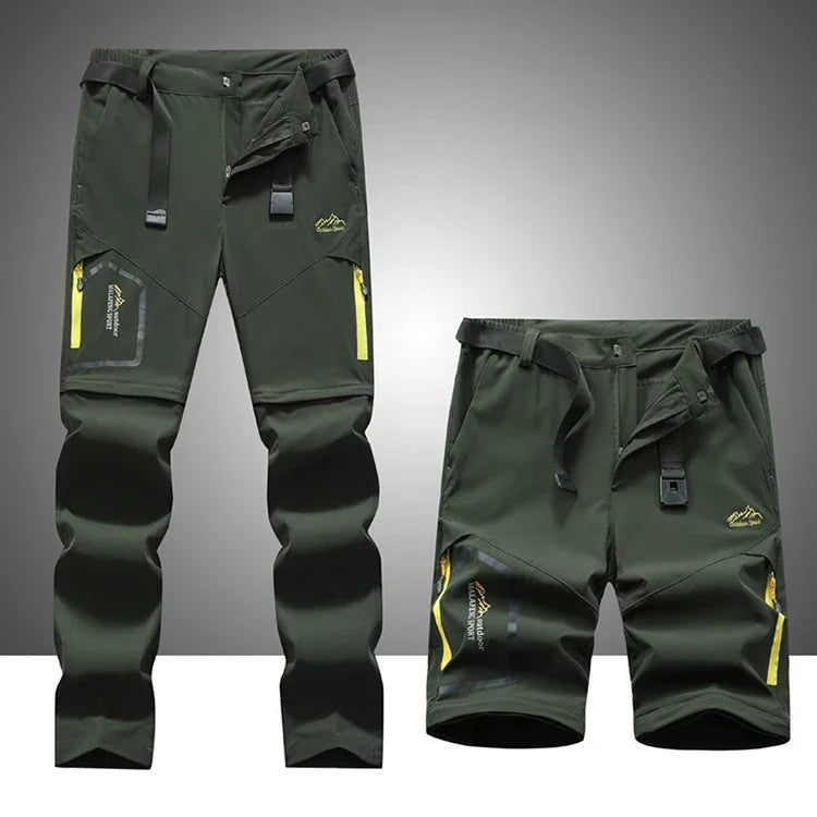 Comfortabele heren wandelbroek, sneldrogend en stretch, met afritsbare pijpen. Geschikt voor trekking en sport.