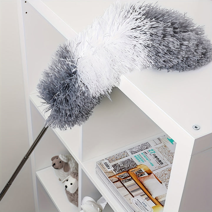 Wasbare, herbruikbare microvezel plumeau. Uitschuifbaar voor effectieve stofreiniging in huis of auto.