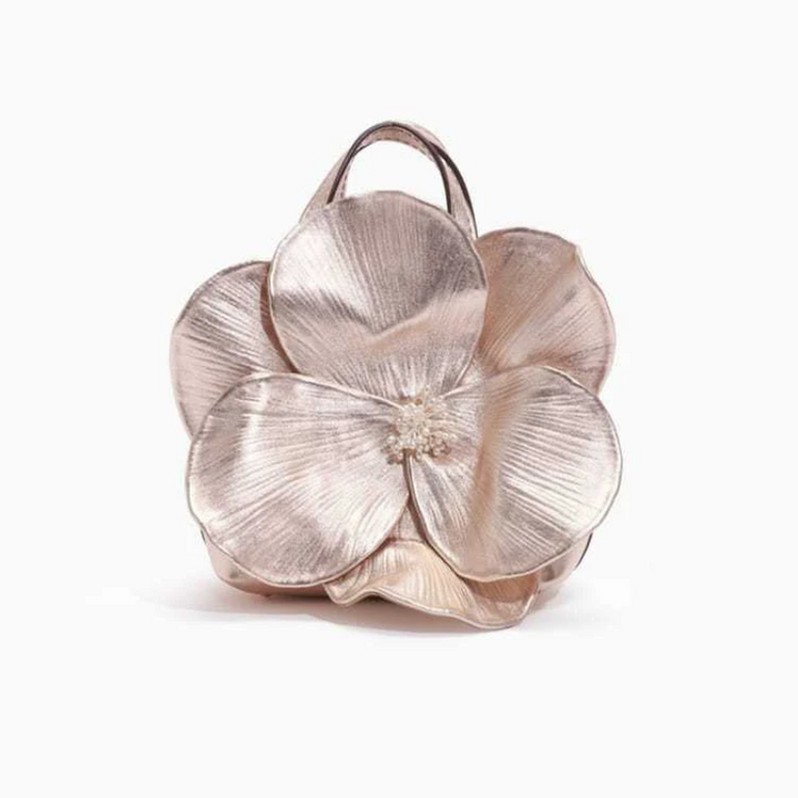 Trendy compacte mini handtas voor dames met uniek bloemenpatroon, een modieuze schoudertas accessoire.