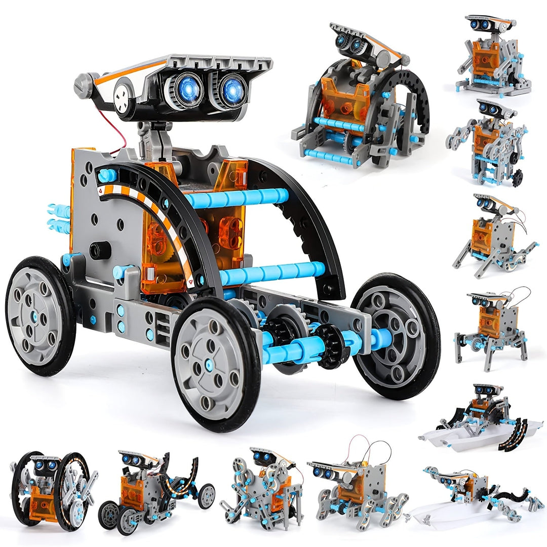 De verpakking van de 12-in-1 Solar Robot Bouwset, educatief kinder speelgoed met zonne-energie.
