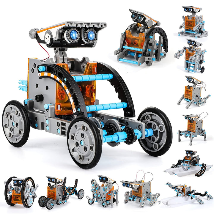 De verpakking van de 12-in-1 Solar Robot Bouwset, educatief kinder speelgoed met zonne-energie.