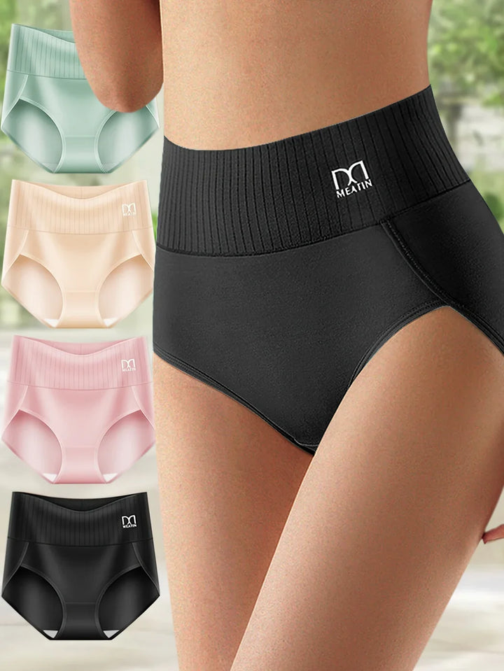 Comfortabele high-waisted damesonderbroek van ademende katoenmix, ideaal voor dagelijks comfort.