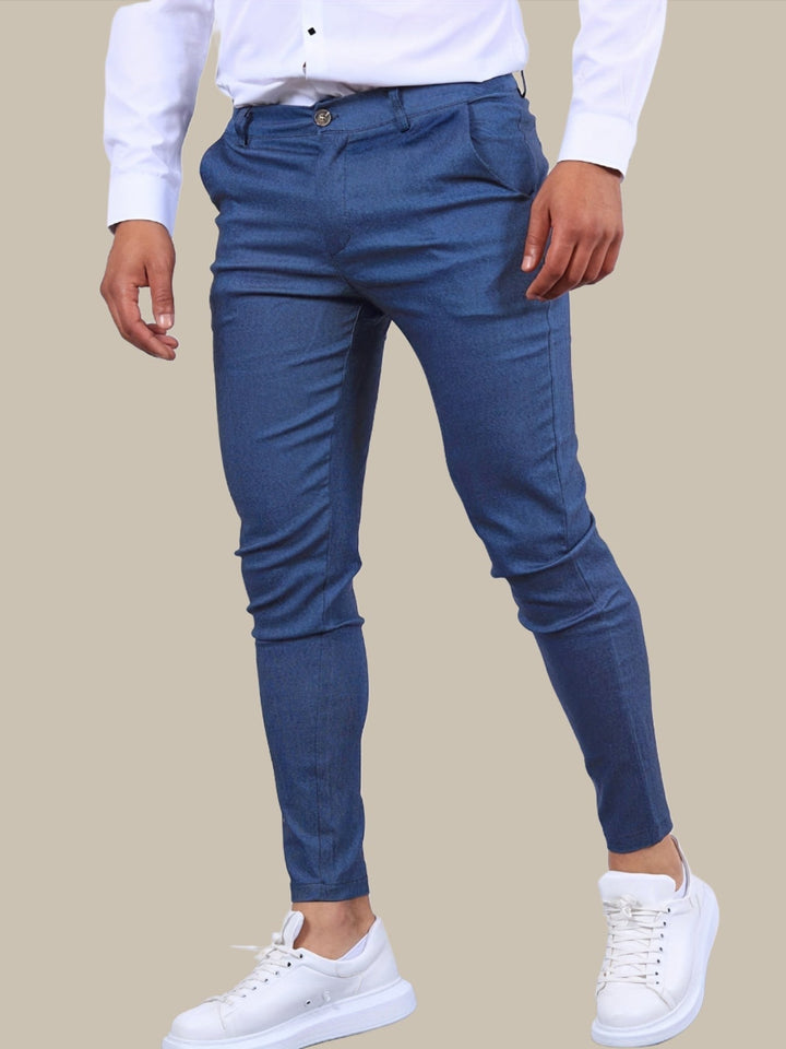 Mannen stretch skinny broek, modern comfort en stijlvolle pasvorm voor elke gelegenheid.