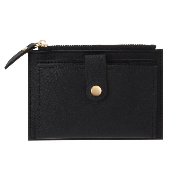 Trendy fluwelen mini portemonnee voor vrouwen, compact en van echt leer.