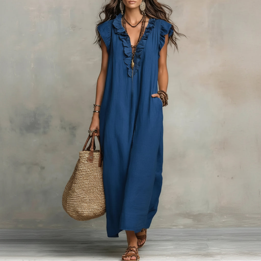 Elegante damesjurk van polyester, perfect voor zowel casual als feestelijke gelegenheden.