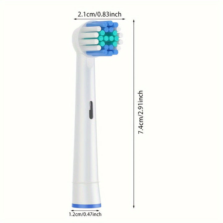 16 vervangende tandenborstelkoppen; onmisbaar voor grondige mondhygiëne en tandplakbestrijding.