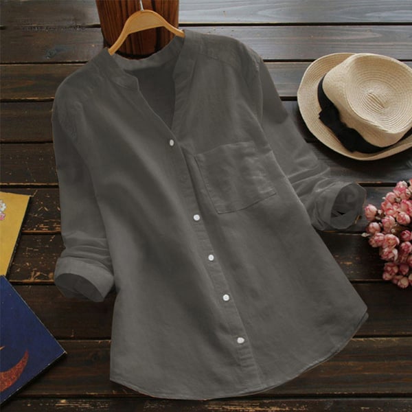 Lichte dames lente-blouse met knoopsluiting. Losse pasvorm garandeert comfort, ideaal voor dagelijks gebruik.