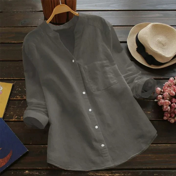 Modieuze dames casual top 'Roosje' met korte mouwen. Elegant en veelzijdig voor dagelijkse damesmode.