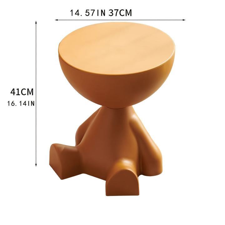 Speels en uniek beer nachtkastje, modern meubel dat functionaliteit combineert met creatief design.