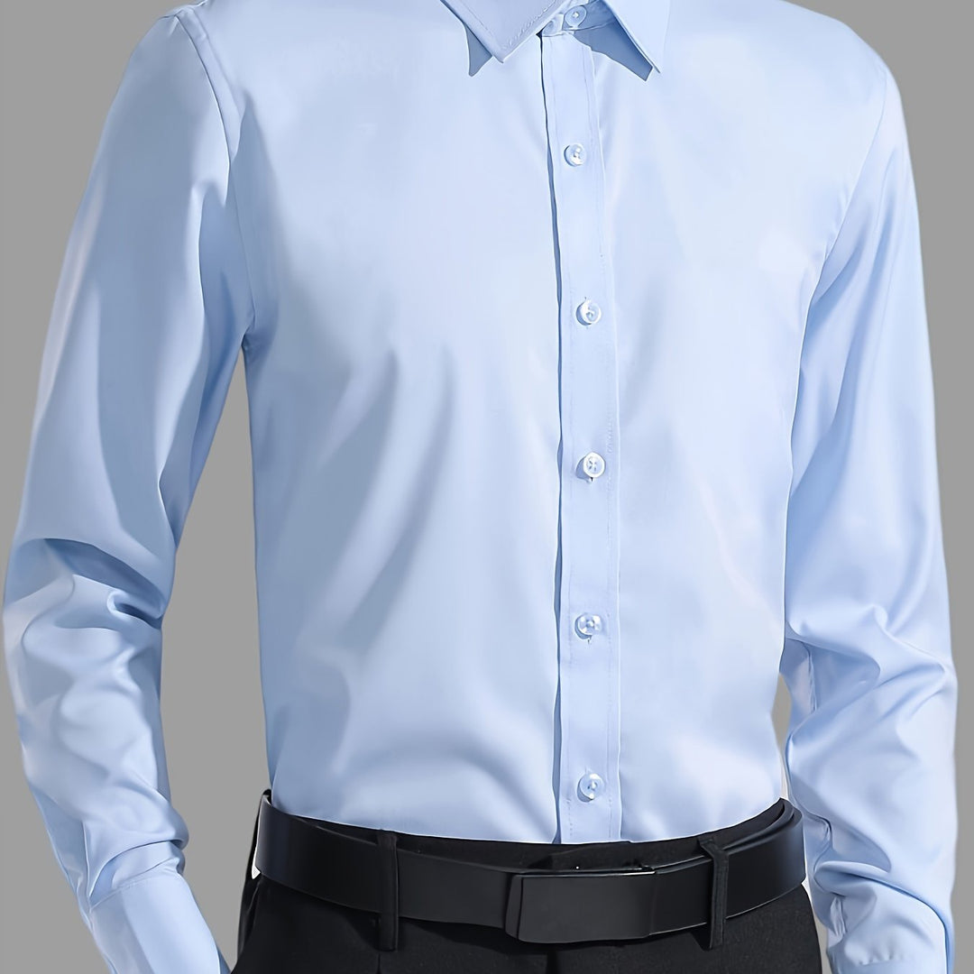 Casual en formeel: een stijlvolle lichtblauwe herenblouse regular fit die comfortabel en modieus is.
