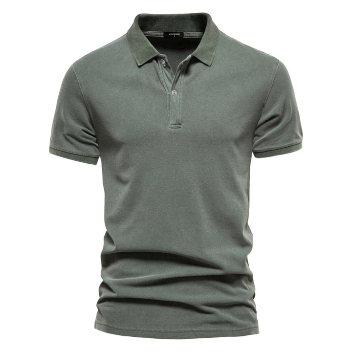 Comfortabel effen groen heren zomer T-shirt (CJ26) met korte mouwen, ideaal voor casual lente outfits.