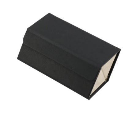 Compact reis etui van bruin PU leer voor meerdere brillen, perfect voor veilig reizen.