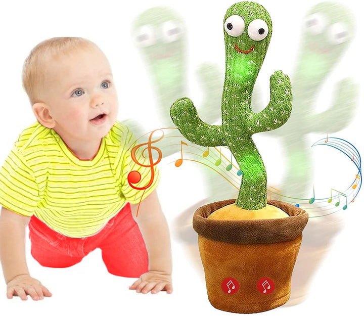 Uniek cadeau voor kinderen: interactieve dansende en zingende cactus, grappig peuterspeelgoed en kindervermaak.