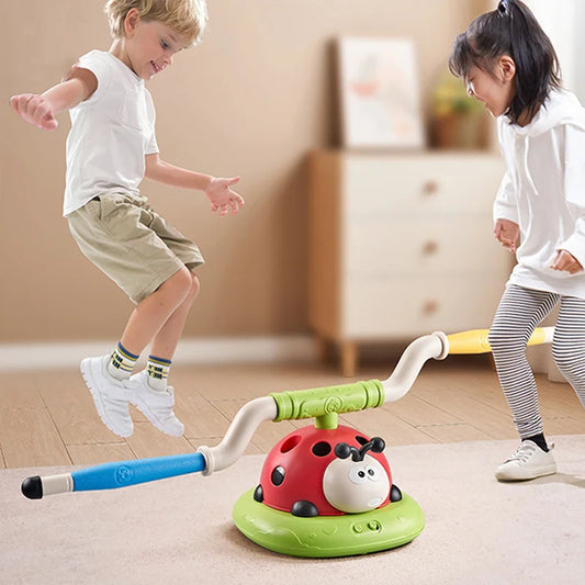 "3-in-1 sport speelgoed touwspring machine, trainingsspeelgoed, kleurrijk ontwerp, automatisering, geschikt voor kinderen"