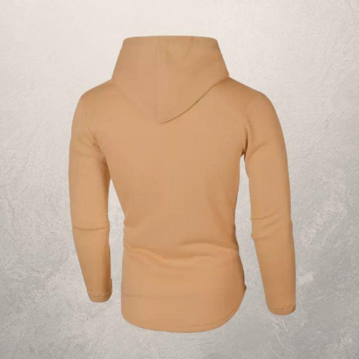 Stijlvolle LiamsShirt heren hoodie, slim fit met capuchon. Veelzijdige zwarte trui voor casual gelegenheden.