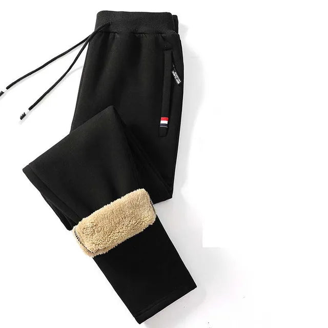 Casual heren joggingbroek voor de winter, extra warm en comfortabel, met rechte pijp voor een relaxte pasvorm.