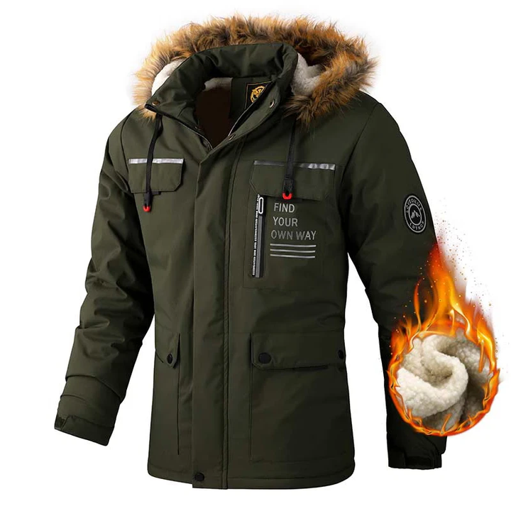Warme herenparka, ideaal voor de winter, casual en comfortabel jack.