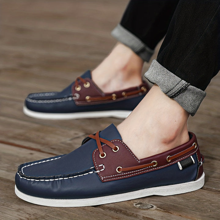 Thijs bootschoenen voor heren, slip-on model. Robuust en ideaal voor lente/zomer comfort.