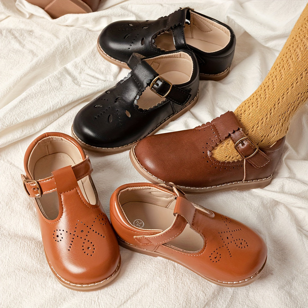Meisjes vintage anti-slip platte schoenen voor dagelijks comfort, ideaal voor casual gebruik.