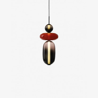 Moderne Hanglamp met Gekleurd Glas