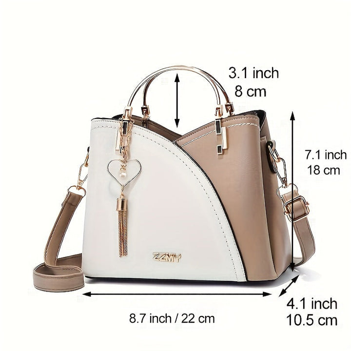 Elegante dames handtas van echt leer; tijdloos design, ruim en van topkwaliteit.